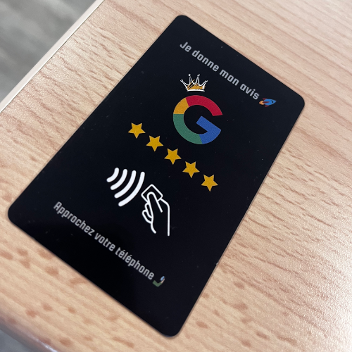 Carte avis Google NFC connectée