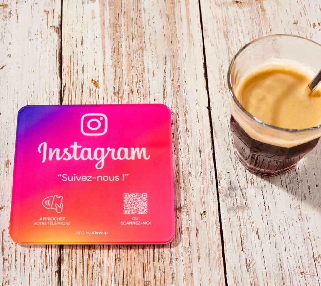 Plaque NFC connectée - Instagram
