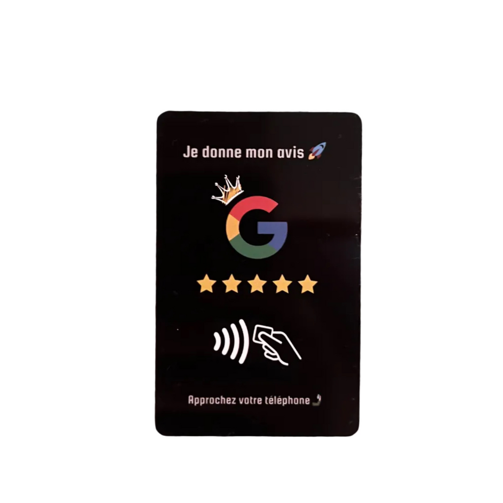 Carte avis Google NFC connectée