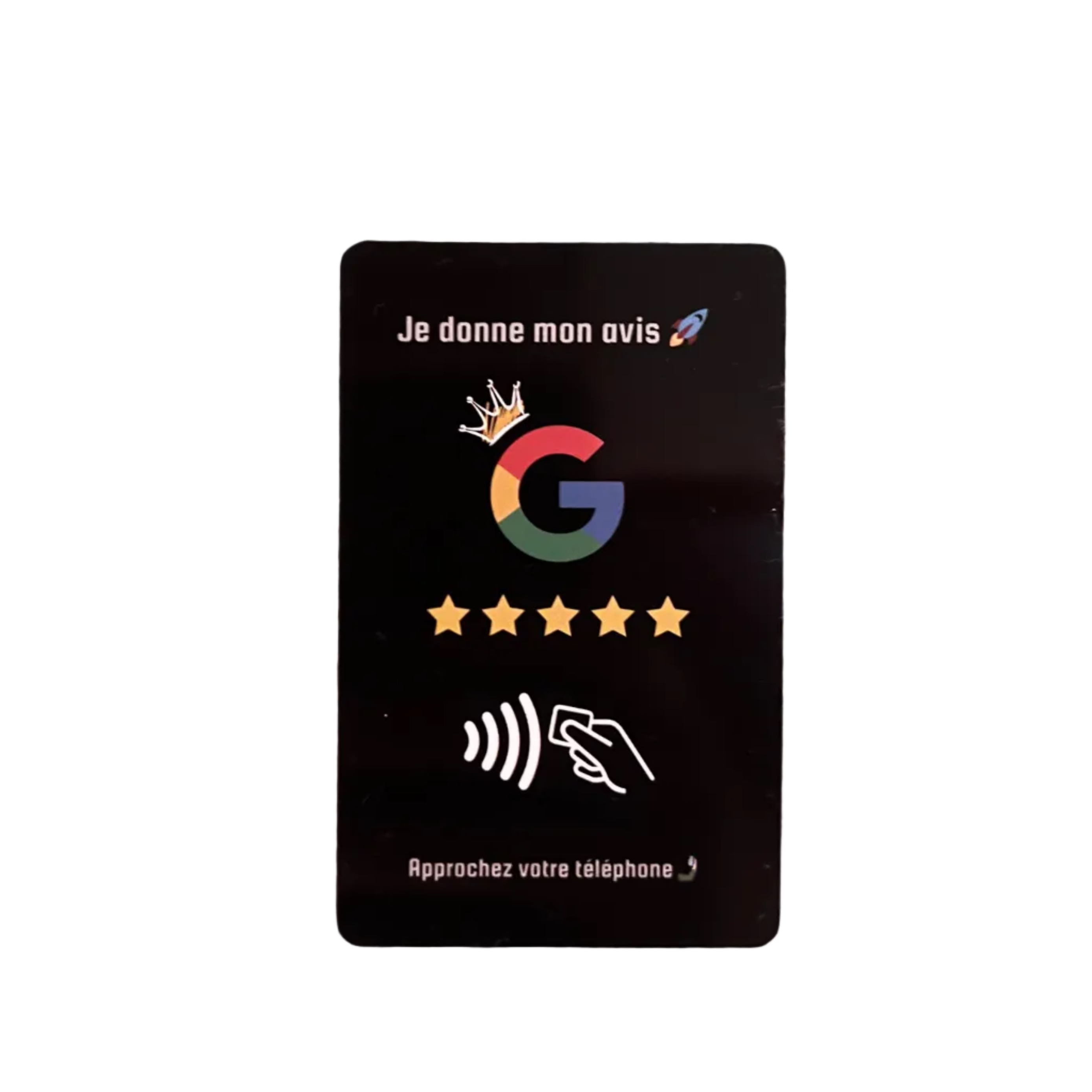 Carte avis Google NFC connectée