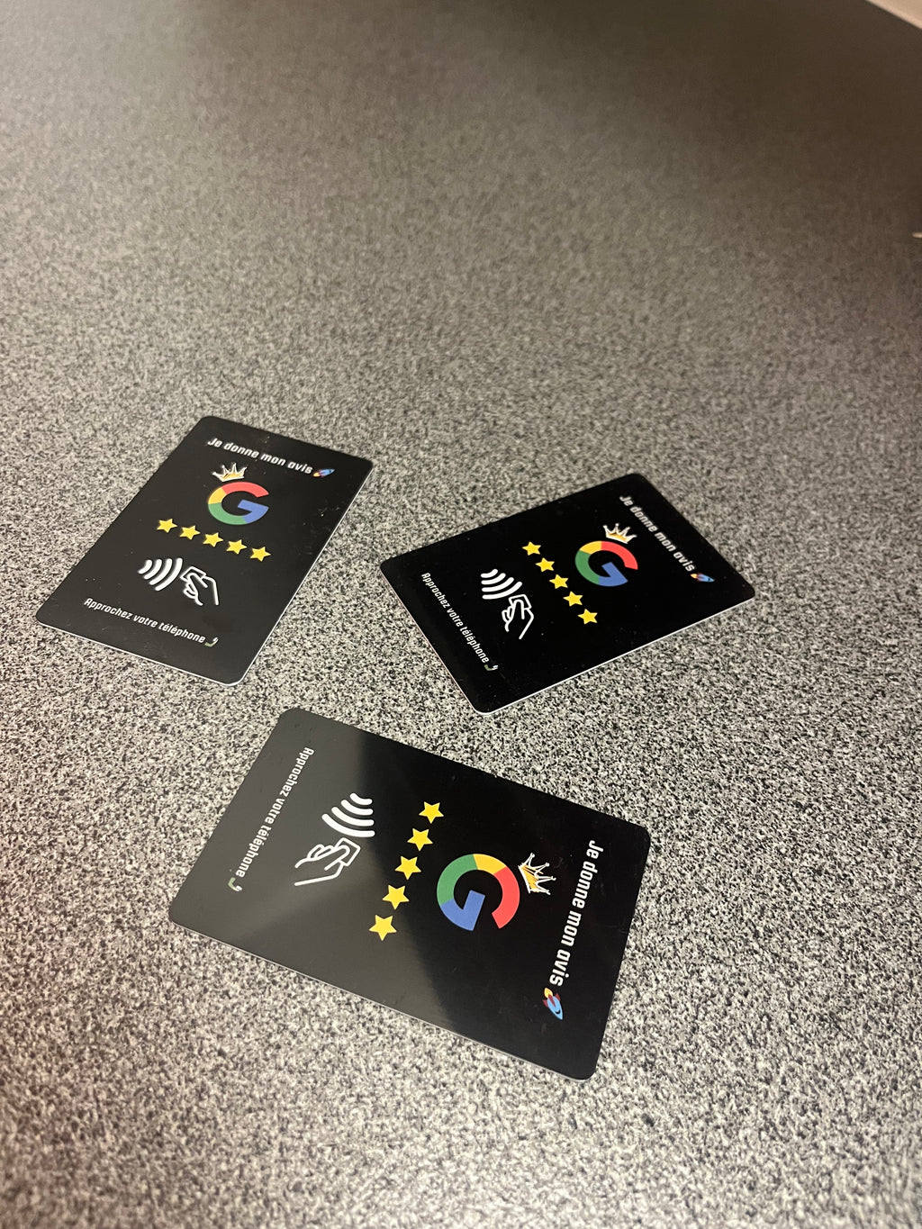 Carte avis Google NFC connectée