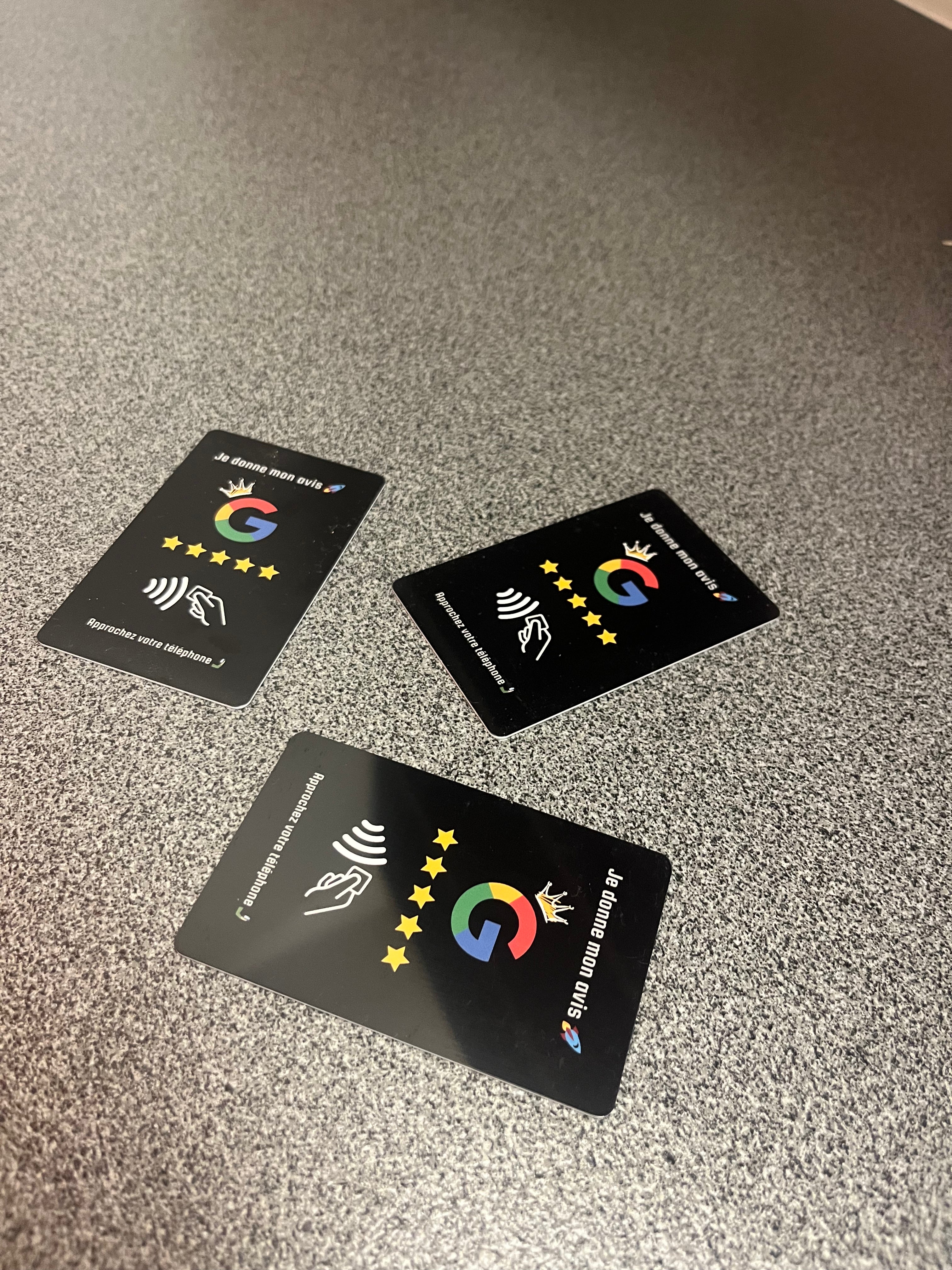 Carte avis Google NFC connectée